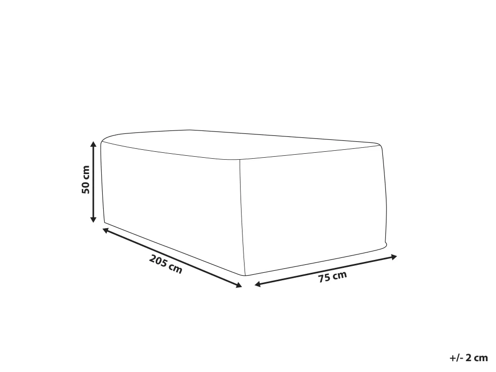 Tekstiilit<Beliani Aurinkotuolien Suojapeite Toscana/Firenze/Perugia 205 X 75 X 50 Cm Chuva