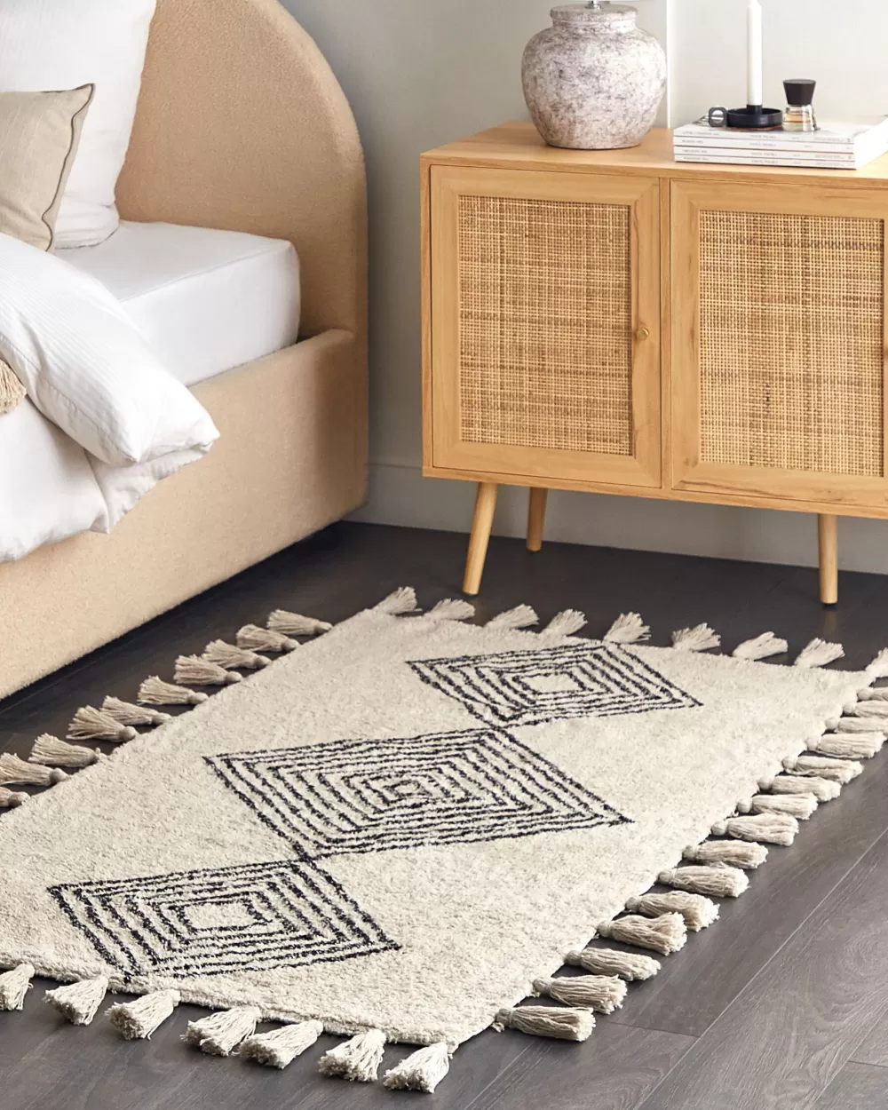 Tekstiilit<Beliani Koristetyyny 2Kpl 45 X 45 Cm Beige/Musta Cynara