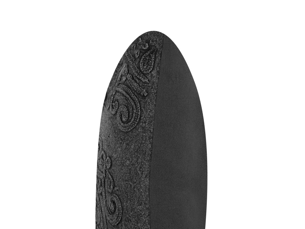 Outlet Beliani Koristetyyny Puuvilla Harmaa Kohokuvioitu 30 X 50 Cm Veloor