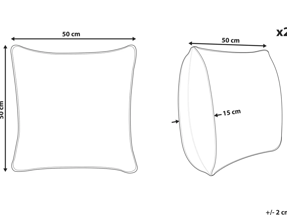Tekstiilit<Beliani Koristetyyny Puuvilla Monivarinen Geometrinen Kuvio 50 X 50 Cm 2 Kpl Sidi