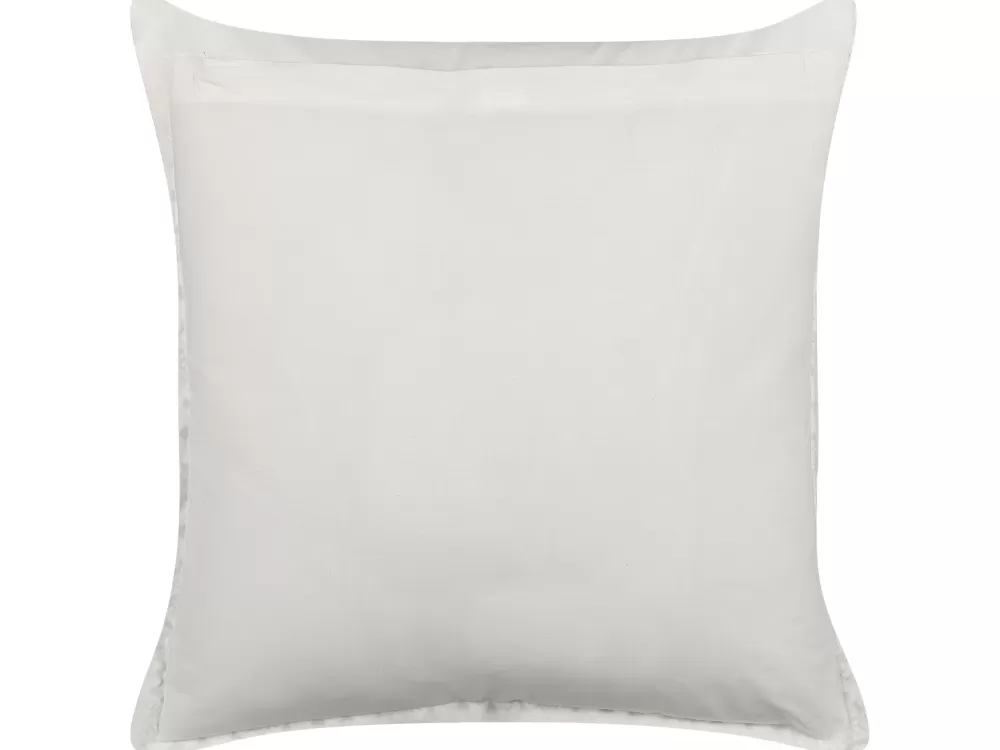 Tekstiilit<Beliani Koristetyyny Puuvilla Valkoinen/Sininen 45 X 45 Cm Cordata