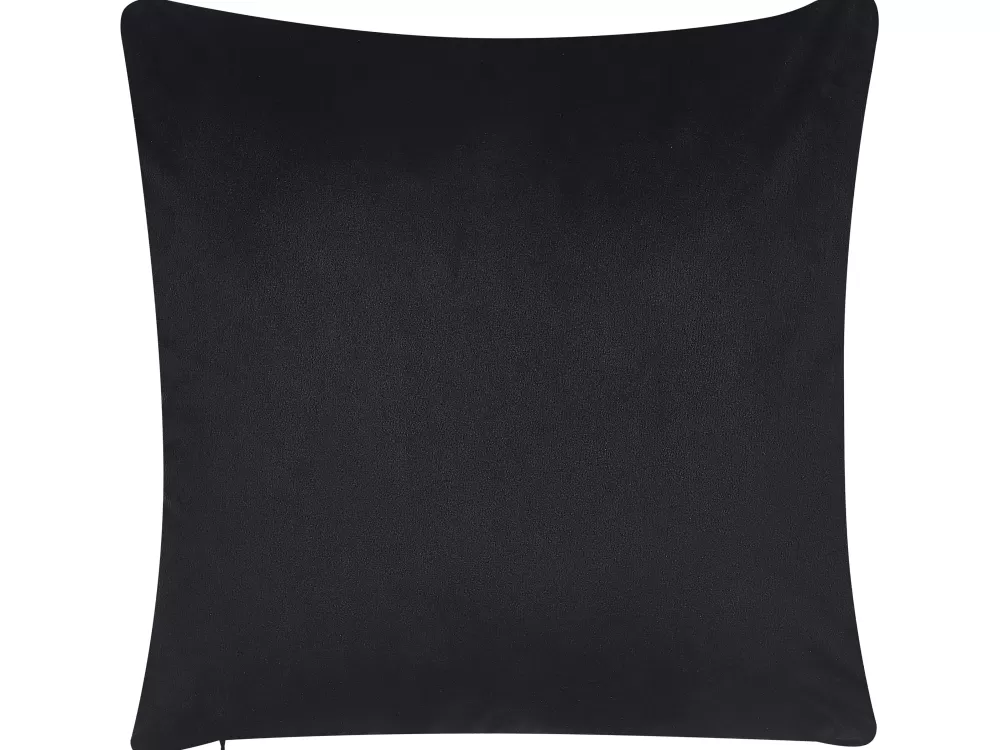 Tekstiilit<Beliani Koristetyyny Sametti Musta/Kulta 45 X 45 Cm 2 Kpl Ursinia