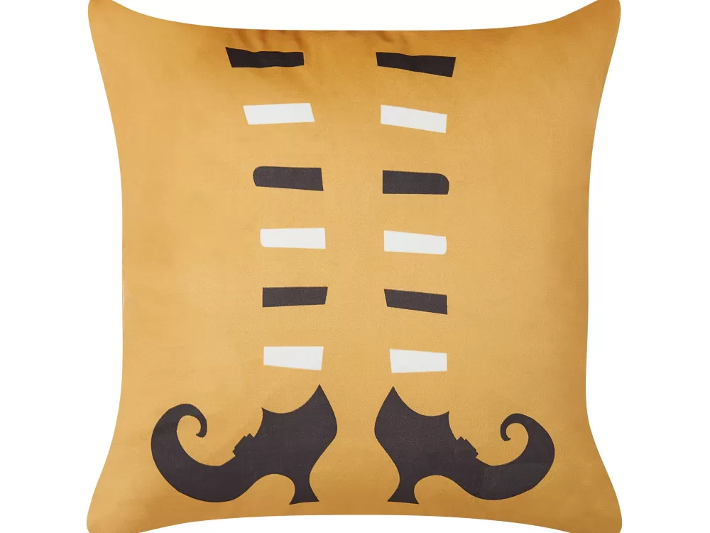 Tekstiilit<Beliani Koristetyyny Sametti Oranssi 45 X 45 Cm 2 Kpl Covasna