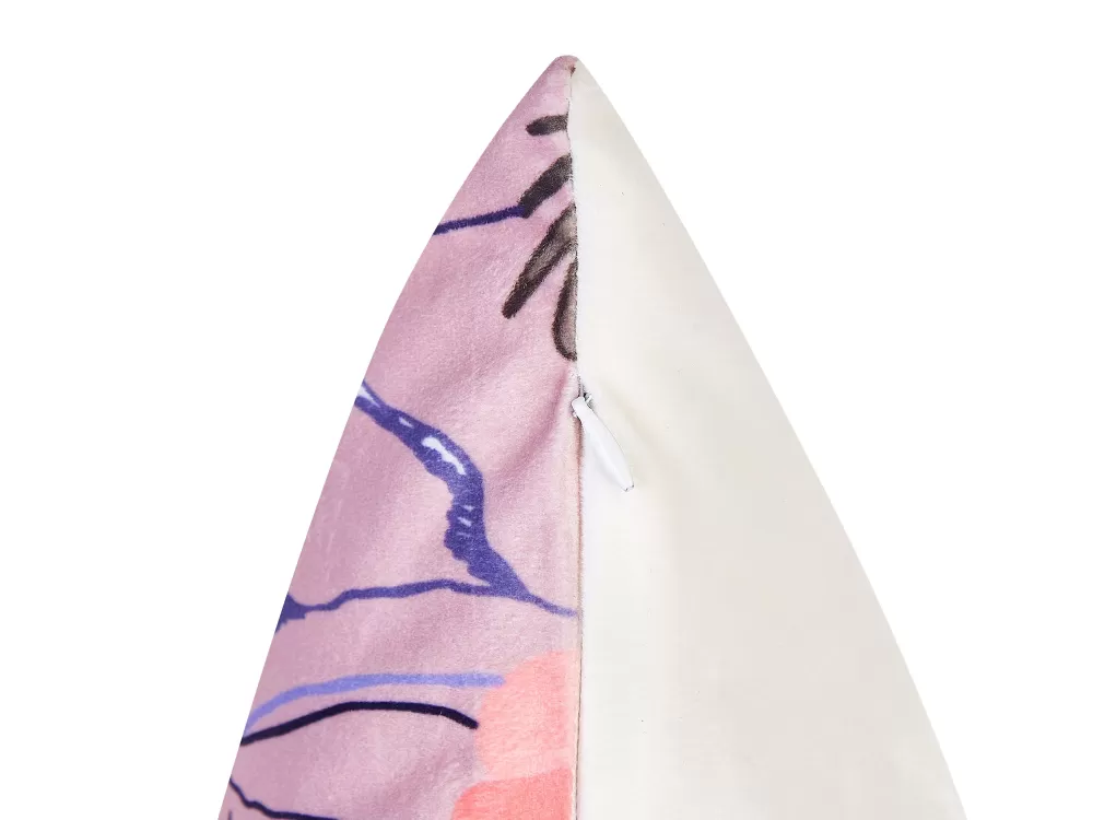 Tekstiilit<Beliani Koristetyyny Sametti Pastellipinkki 45 X 45 Cm 2 Kpl Anemones