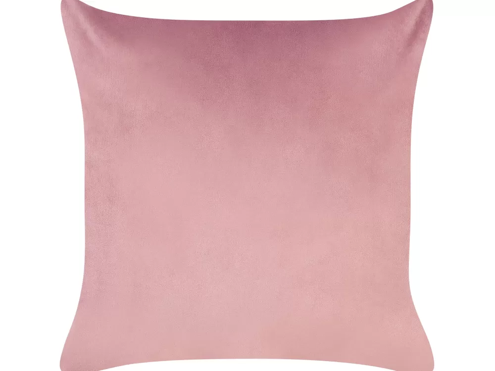 Sale Beliani Koristetyyny Sametti Vaaleanpunainen 45 X 45 Cm 2 Kpl Caranday