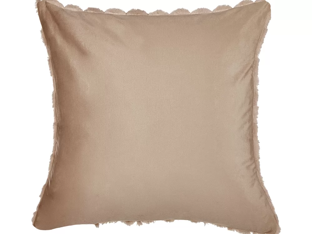 Store Beliani Koristetyyny Tekoturkis Hiekanruskea 43 X 43 Cm 2 Kpl Purslane