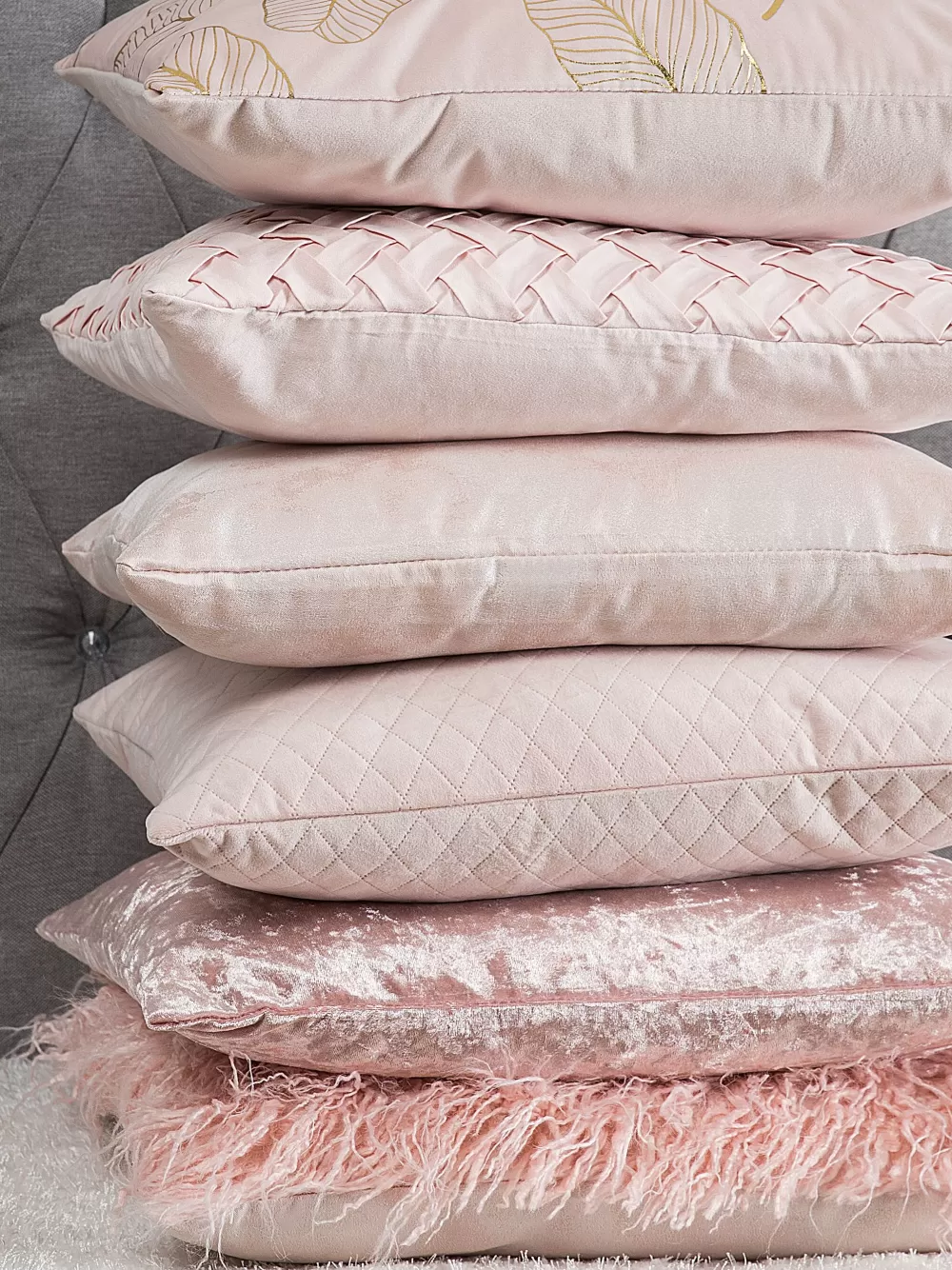 Discount Beliani Koristetyyny Vaaleanpunainen 45 X 45 Cm 2 Kpl Silene