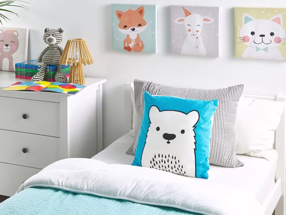 Tekstiilit<Beliani Lasten Tyyny 2Kpl 45 X 45 Cm Sininen Waranasi