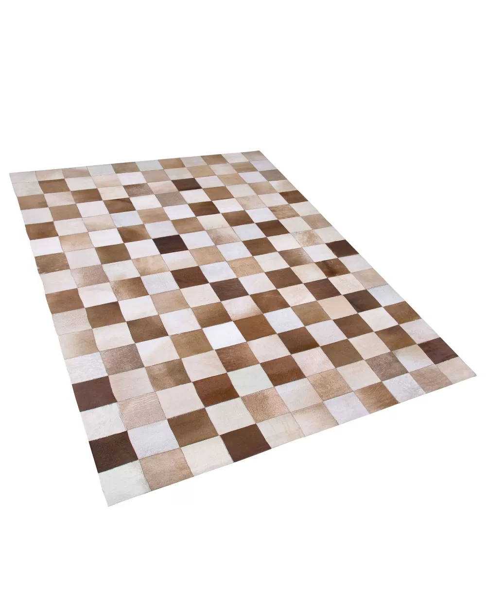 Sale Beliani Matto Lehmannahka Ruskea/Beige 160 X 230 Cm Solmaz