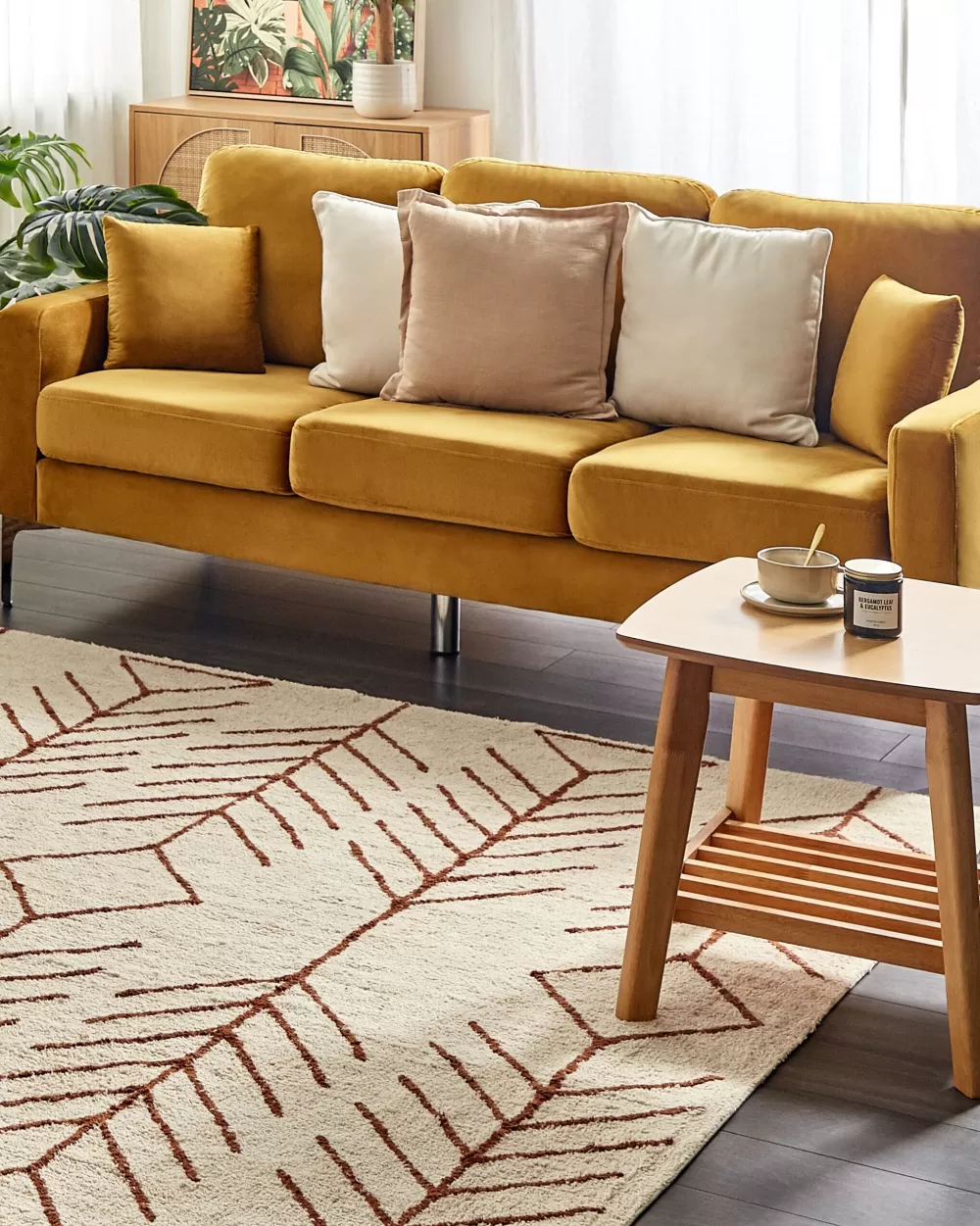 Flash Sale Beliani Matto Puuvilla Beige/Ruskea 200 X 200 Cm Akoren