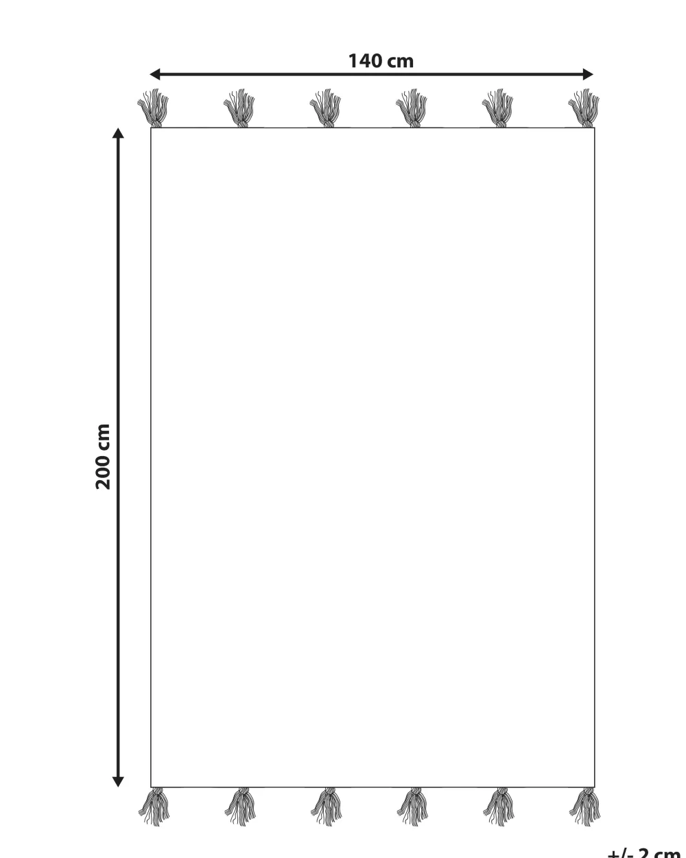 Matot<Beliani Matto Puuvilla Ruskea 140 X 200 Cm Tuzla