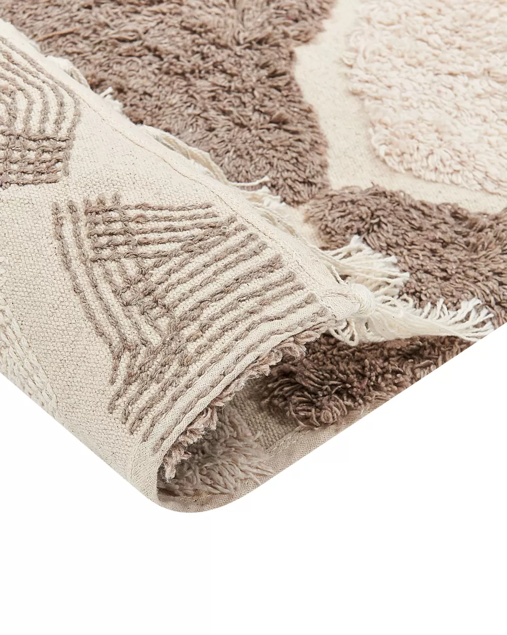 Flash Sale Beliani Matto Puuvilla Ruskea/Beige 160 X 230 Cm Sinop