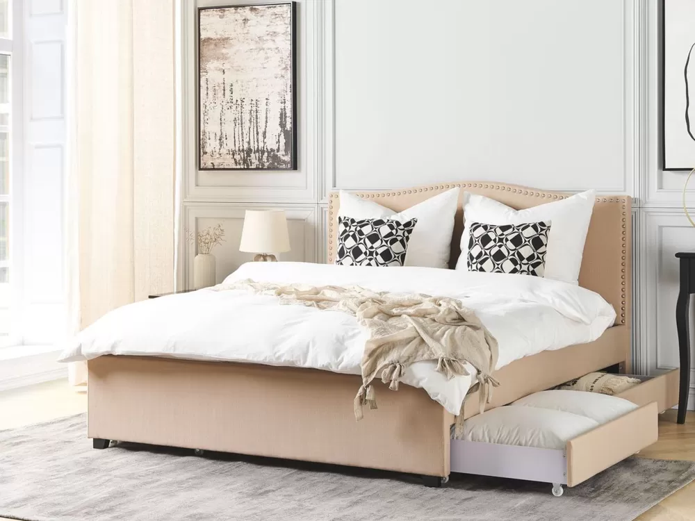 Sale Beliani Parisanky Kangas Säilytystila Beige 180 X 200 Cm Montpellier