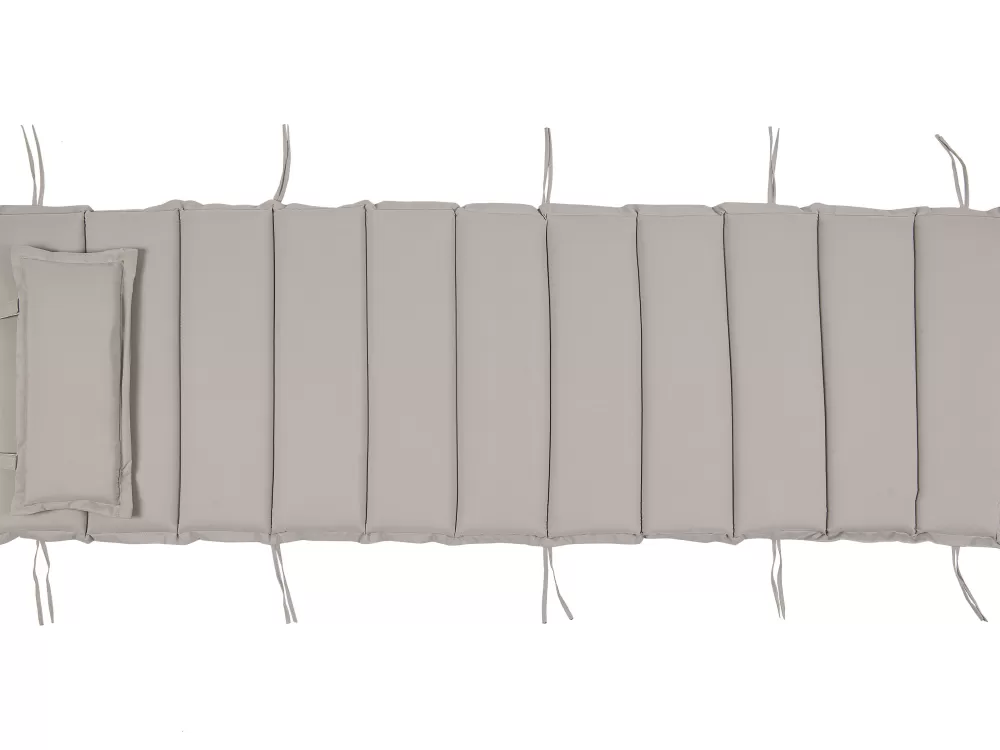 Cheap Beliani Pehmustetyyny Lepotuoliin 180 X 60 X 5 Cm Ruskeanharmaa Brescia