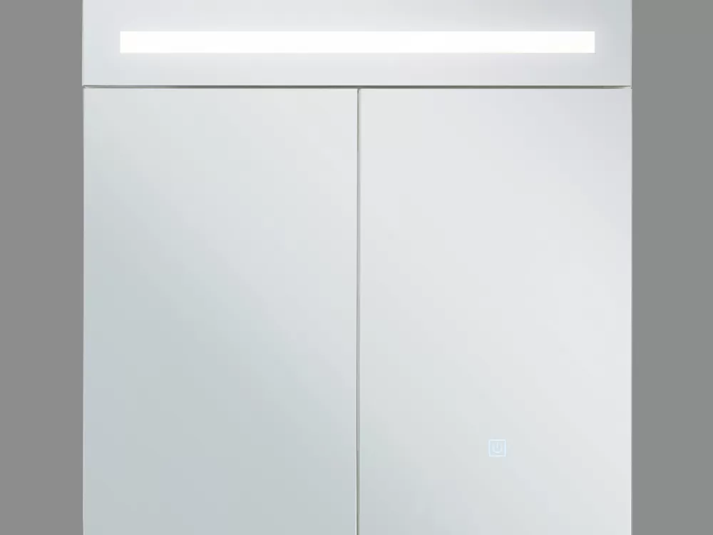 Store Beliani Peilikaappi Led-Valo Valkoinen 60 X 60 Cm Jaramillo