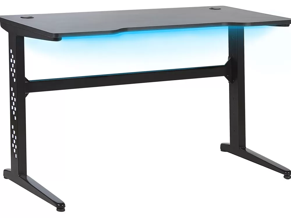 Lastenhuone<Beliani Pelipoyta Led-Valo Musta 120 X 60 Cm Dexter