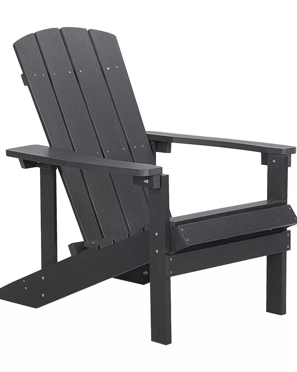 Cheap Beliani Puutarhatuoli Tummanharmaa Adirondack