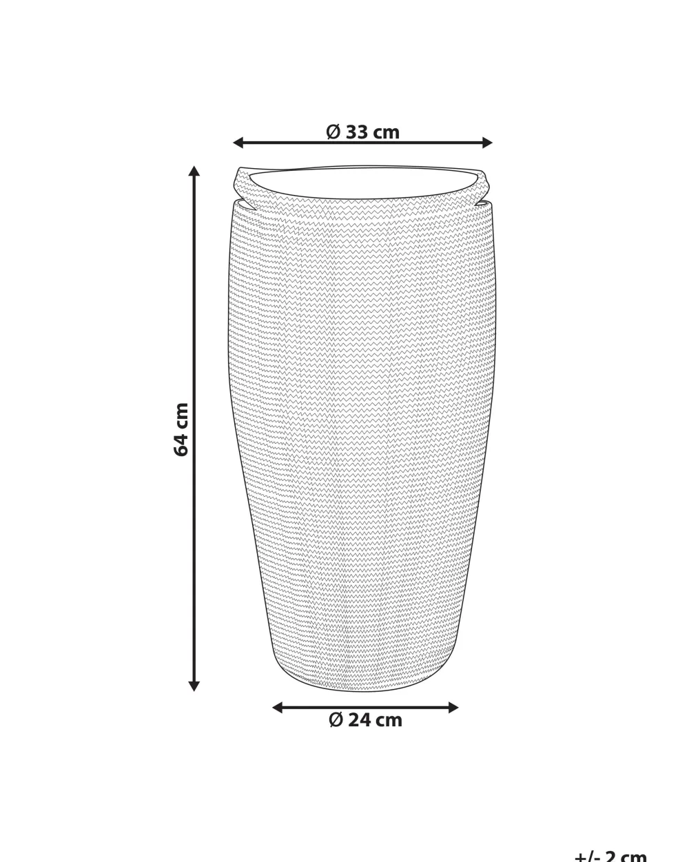 Säilytys<Beliani Puuvillakori Musta 33 Cm Arrah