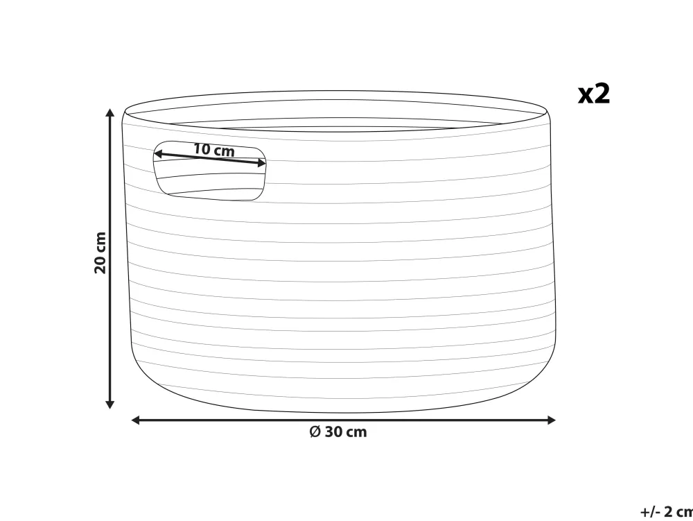 Clearance Beliani Puuvillakori Vaaleansininen 30 Cm 2 Kpl Chiniot