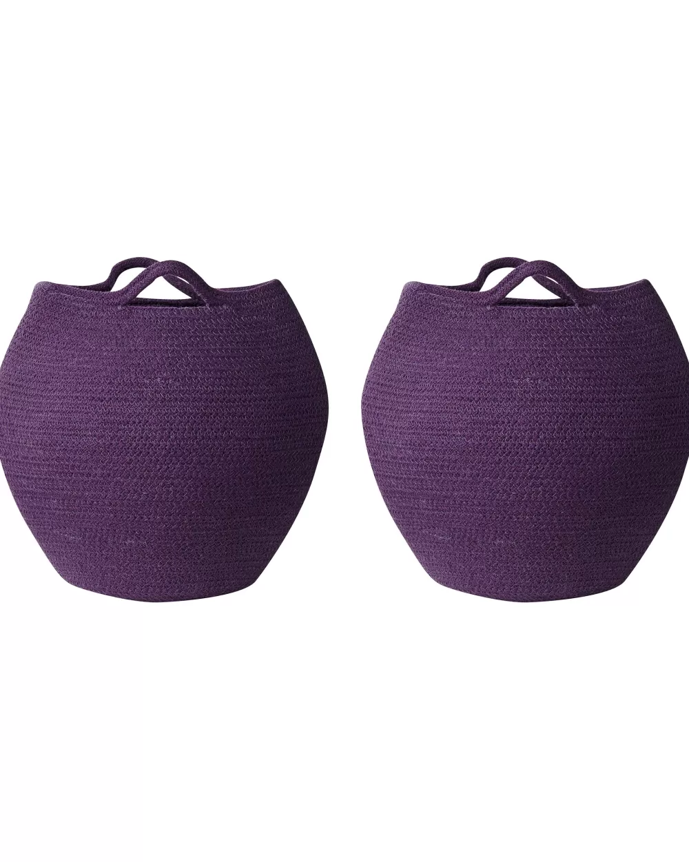 Säilytys<Beliani Puuvillakori Violetti 30 Cm 2 Kpl Panjgur