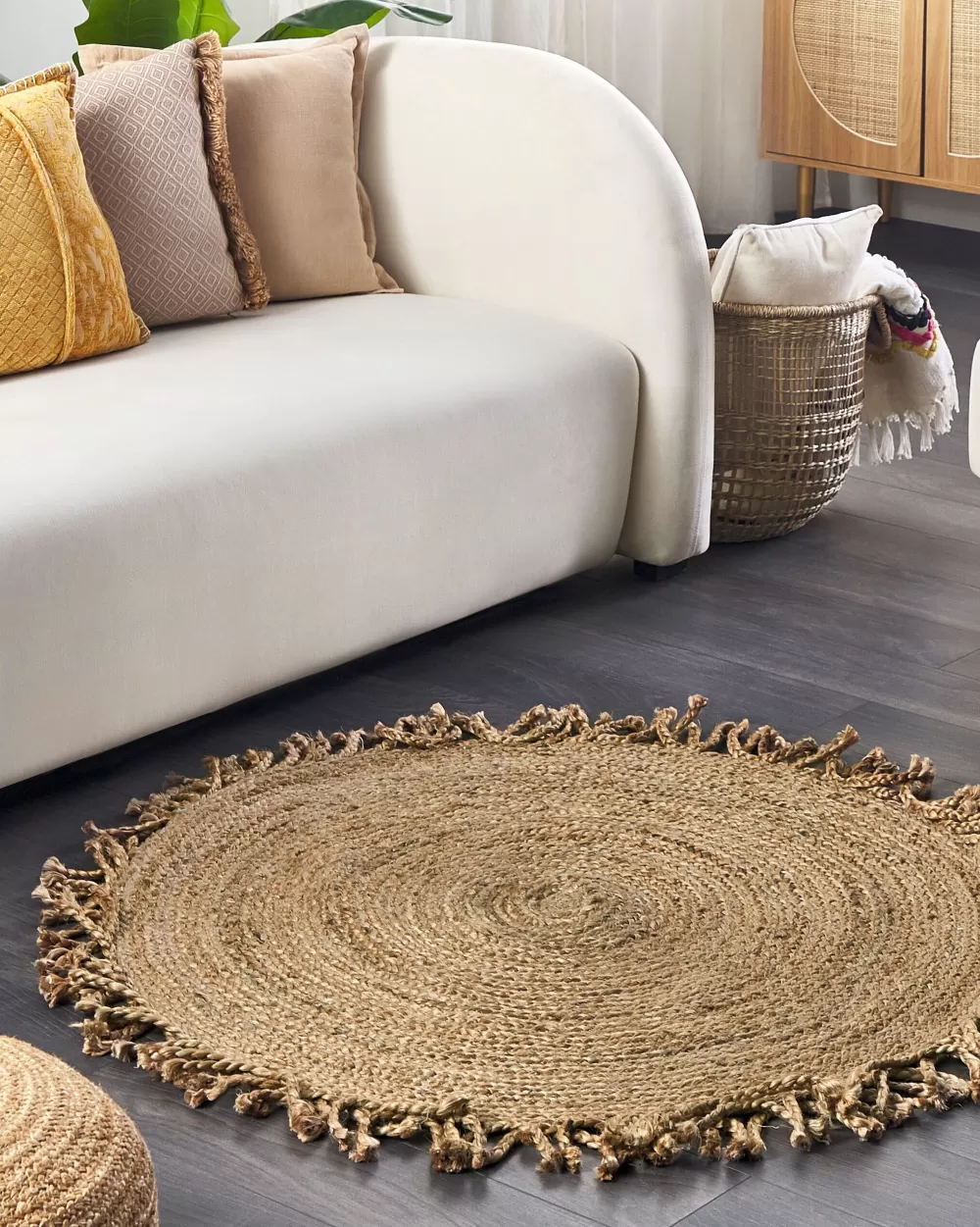 Cheap Beliani Pyorea Matto Juutti Beige 120 Cm Zonguldak