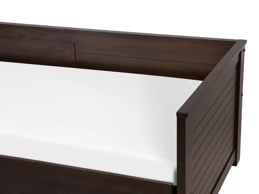 Cheap Beliani Sohvasanky Levitettava Säilytystila Tummanruskea 90/180 X 200 Cm Cahors