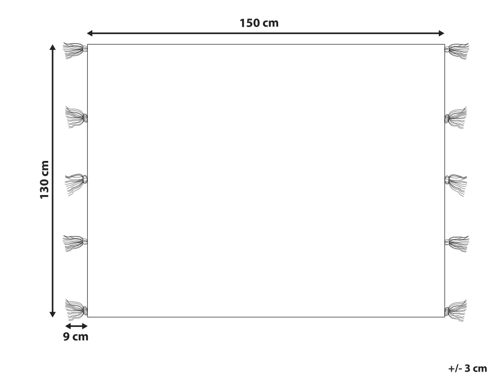 Tekstiilit<Beliani Torkkupeitto Monivarinen 130 X 150 Cm Cubuk